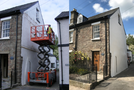 Helifix PR291 - Welsh Period Cottage - during repairs and after 446x300